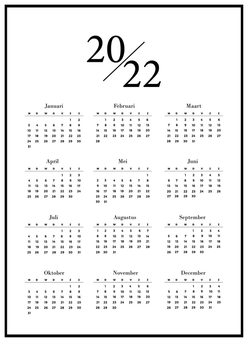 2022 Kalender